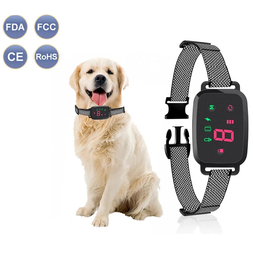 Anti Bell Halsband Hund | Wasserdichtes Trainingshalsband mit Sensor