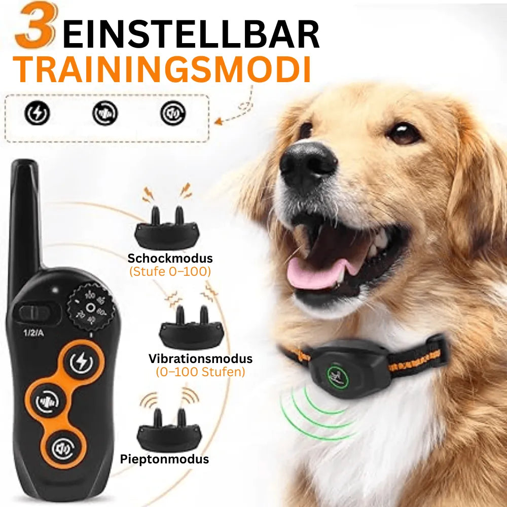 Anti Bell Halsband Hund | Wiederaufladbares Trainingshalsband mit Fernbedienung