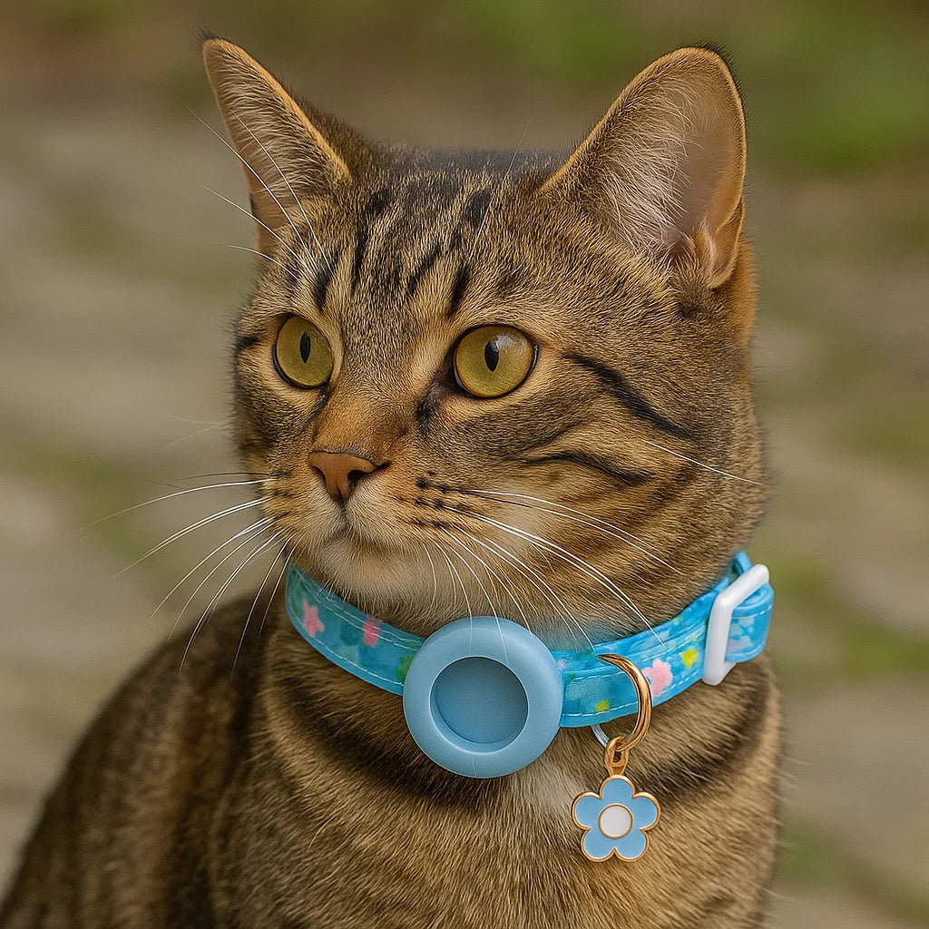 Adventure Tracker Halsband | Katzenhalsband mit AirTag-Halter für den sicheren Einsatz im Freien