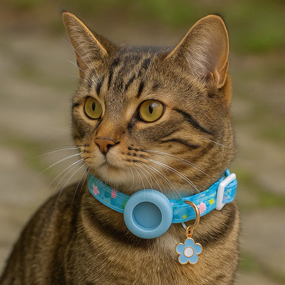 Adventure Tracker Halsband | Katzenhalsband mit AirTag-Halter für den sicheren Einsatz im Freien