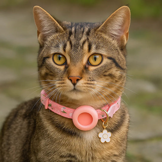 Adventure Tracker Halsband | Katzenhalsband mit AirTag-Halter für den sicheren Einsatz im Freien