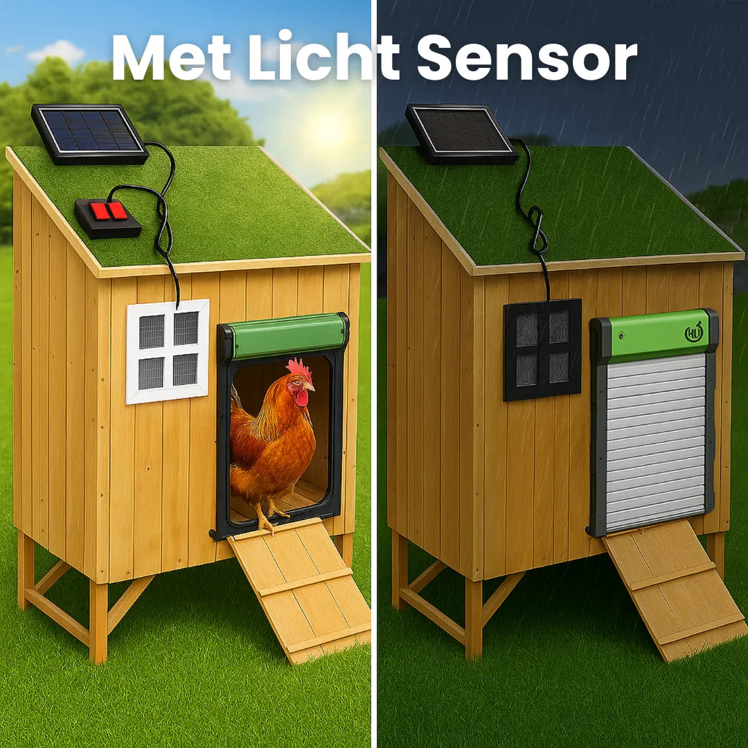 AutoHatch Guard | Automatische Hühnertür mit Fernbedienung und Lichtsensor