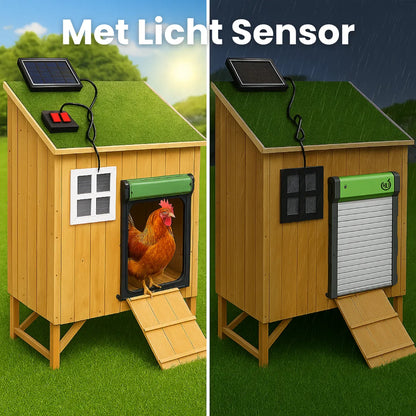 AutoHatch Guard | Automatische Hühnertür mit Fernbedienung und Lichtsensor