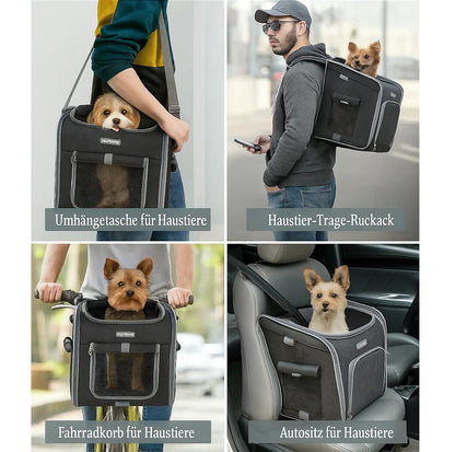 Entdeckungsreise | Bequemer Hunderucksack und Fahrradtasche