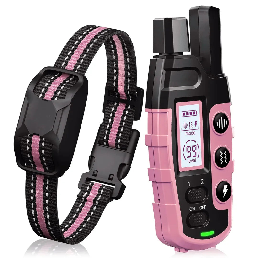 FidoTrainer Pro | Wiederaufladbares, wasserdichtes Hundetrainingshalsband mit Fernbedienung