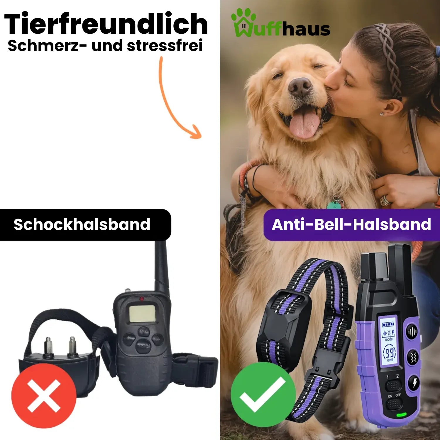 FidoTrainer Pro | Wiederaufladbares, wasserdichtes Hundetrainingshalsband mit Fernbedienung