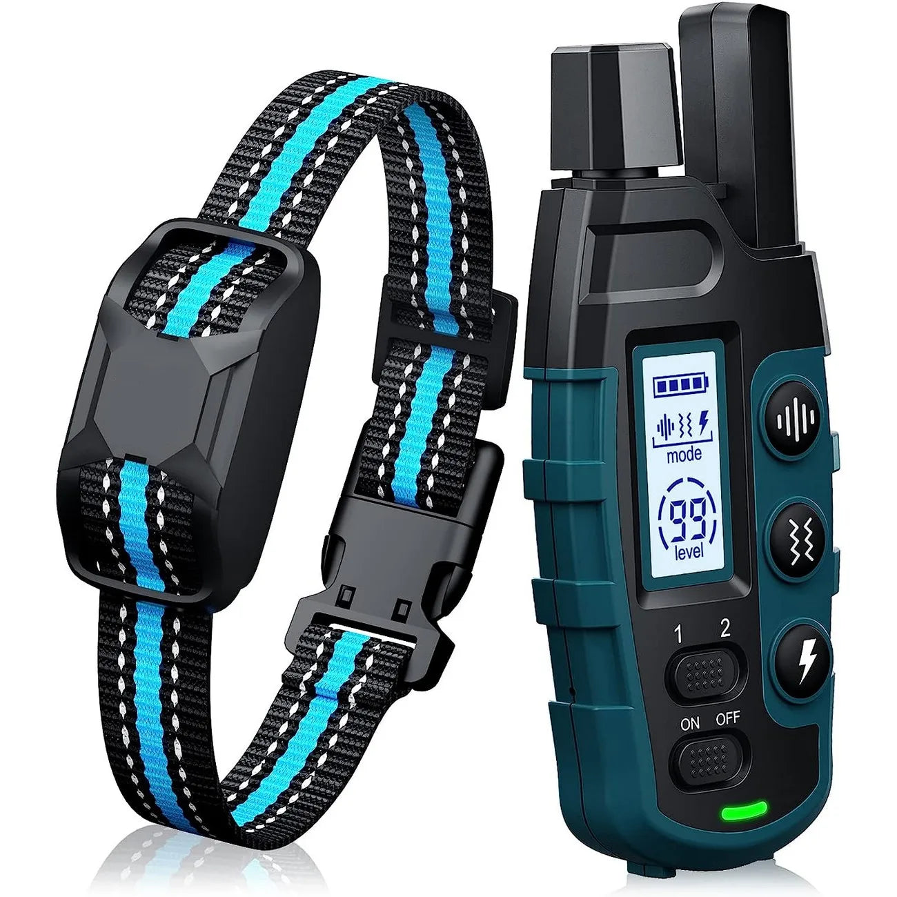FidoTrainer Pro | Wiederaufladbares, wasserdichtes Hundetrainingshalsband mit Fernbedienung