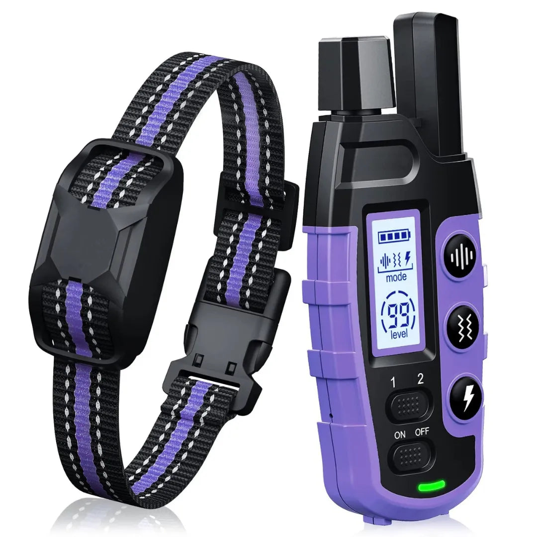 FidoTrainer Pro | Wiederaufladbares, wasserdichtes Hundetrainingshalsband mit Fernbedienung
