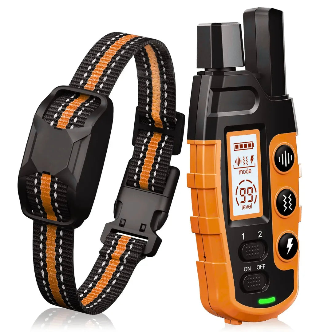 FidoTrainer Pro | Wiederaufladbares, wasserdichtes Hundetrainingshalsband mit Fernbedienung