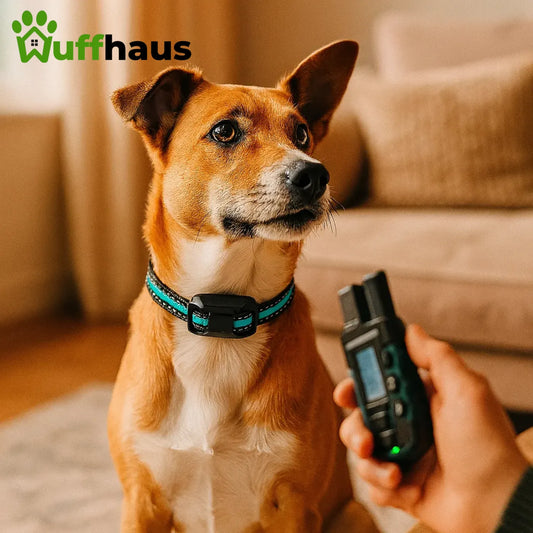FidoTrainer Pro | Wiederaufladbares, wasserdichtes Hundetrainingshalsband mit Fernbedienung