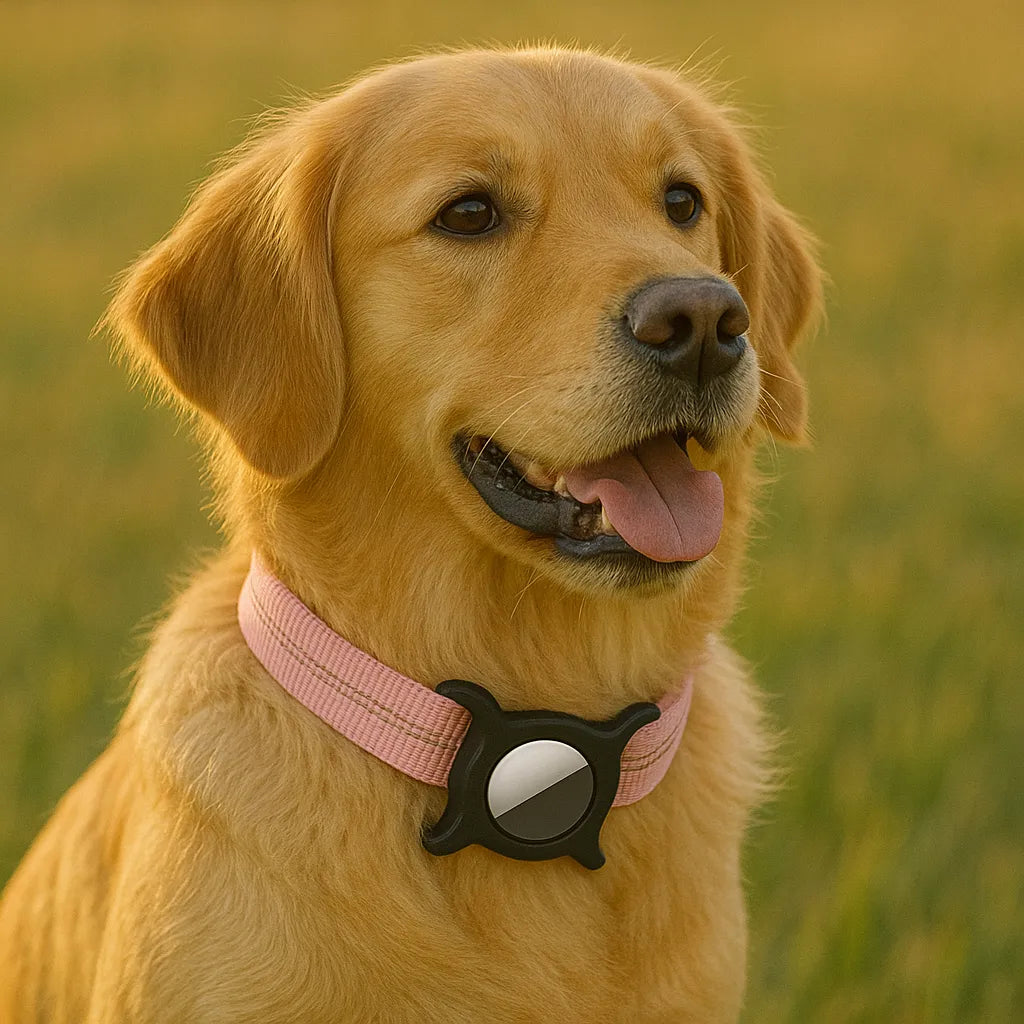 FlexiLok Halsband | Verstellbares Hundehalsband mit AirTag-Halter für mehr Sicherheit