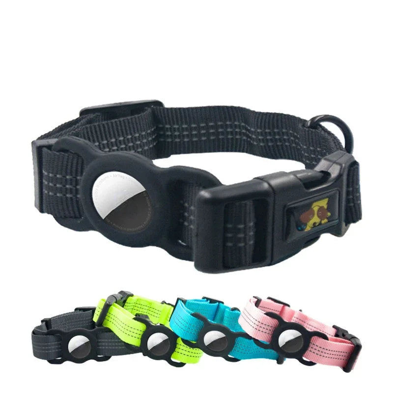 FlexiLok Halsband | Verstellbares Hundehalsband mit AirTag-Halter für mehr Sicherheit