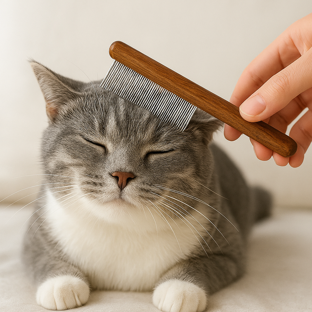 FurEase | Katzenpflegekamm – Entfernt lose Haare und verhindert Haarballen