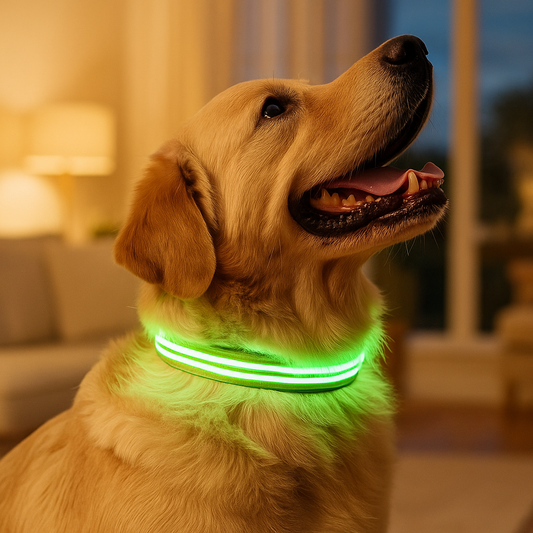 GlowGuard | LED-Hundehalsband für sichere Abendspaziergänge