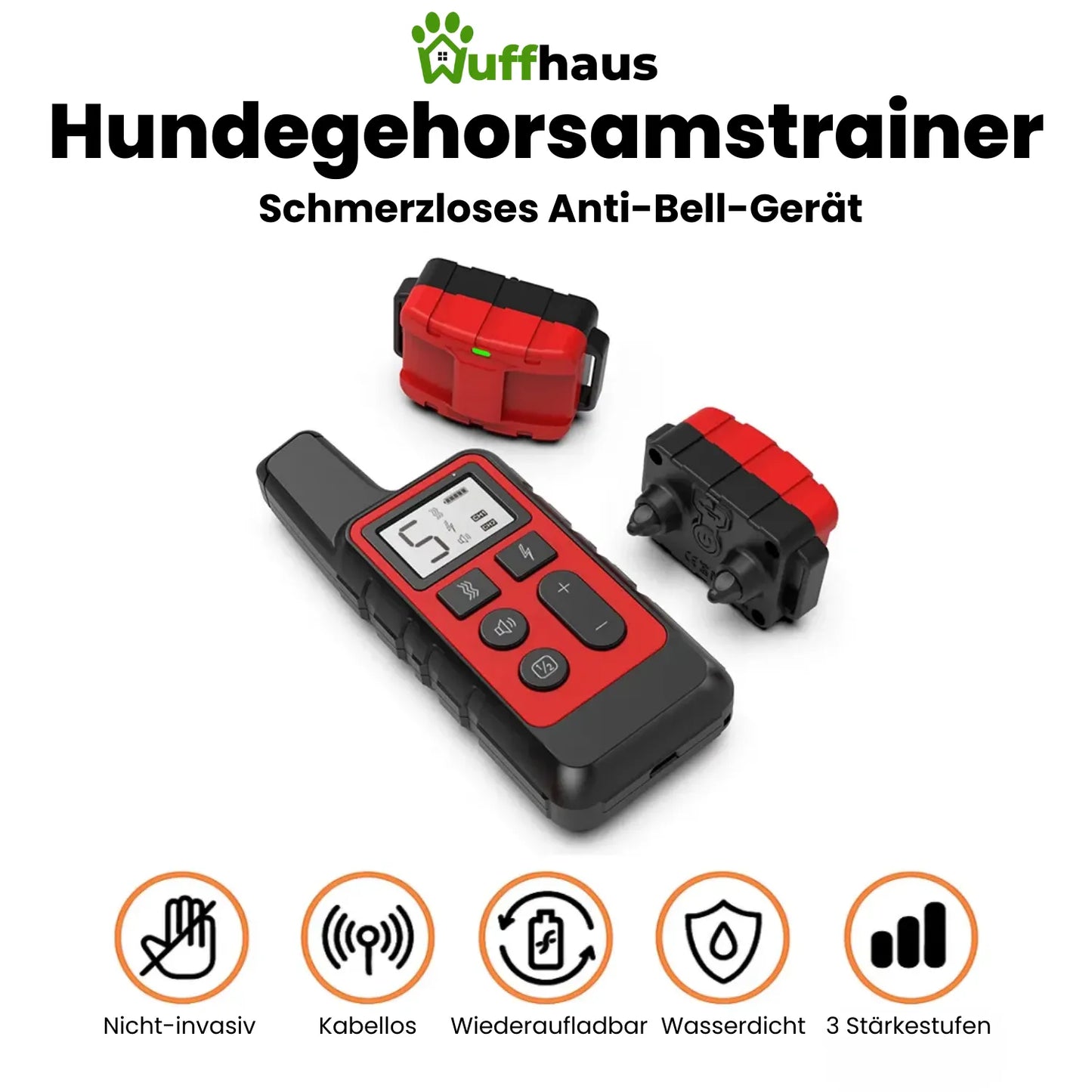 Hunde-Gehorsamstrainer | Wiederaufladbares Anti-Bell-Halsband mit Fernbedienung