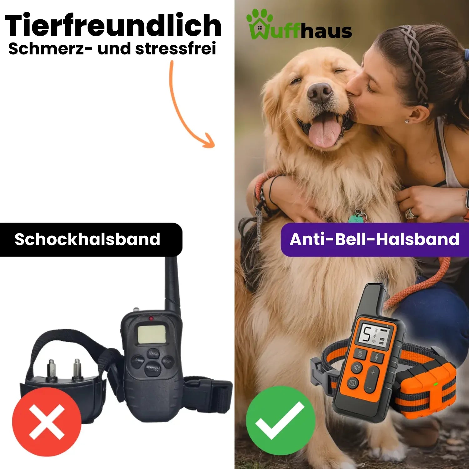 Hunde-Gehorsamstrainer | Wiederaufladbares Anti-Bell-Halsband mit Fernbedienung