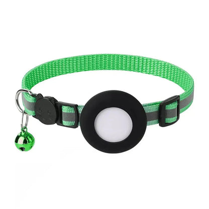 SafeSpurr Halsband | Reflektierendes Katzenhalsband mit AirTag-Halter