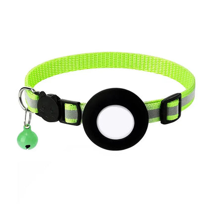 SafeSpurr Halsband | Reflektierendes Katzenhalsband mit AirTag-Halter