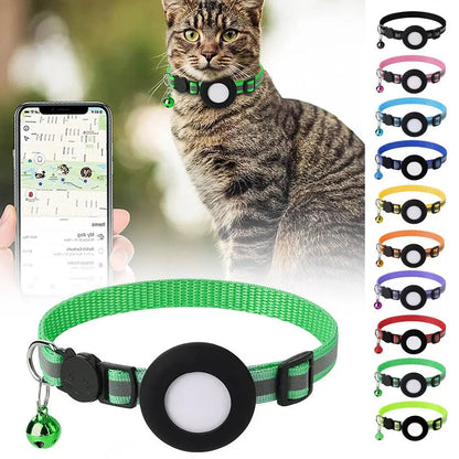SafeSpurr Halsband | Reflektierendes Katzenhalsband mit AirTag-Halter
