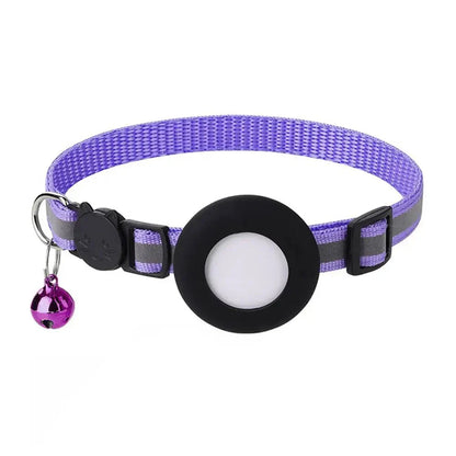 SafeSpurr Halsband | Reflektierendes Katzenhalsband mit AirTag-Halter