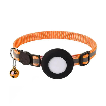 SafeSpurr Halsband | Reflektierendes Katzenhalsband mit AirTag-Halter