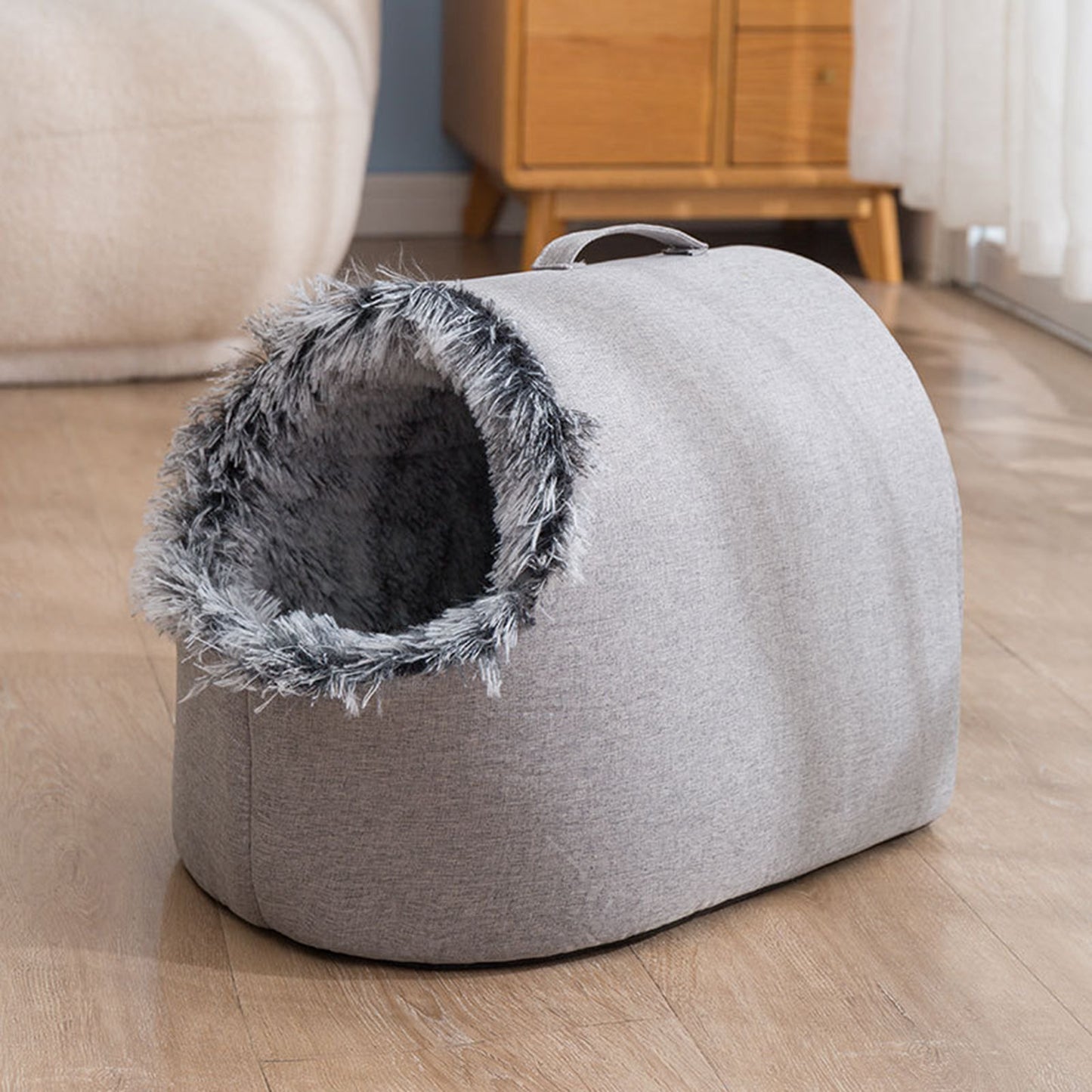 SnuggleNest | Warmes und gemütliches Katzenbett, das überall passt