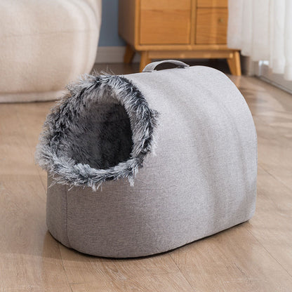 SnuggleNest | Warmes und gemütliches Katzenbett, das überall passt