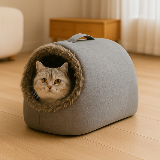 SnuggleNest | Warmes und gemütliches Katzenbett, das überall passt