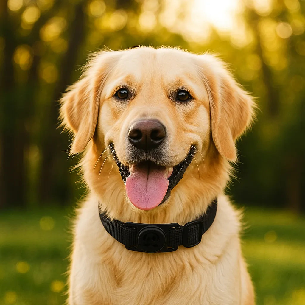 TrackerBands | Innovatives Halsband mit GPS-AirTag-Halter für Hunde