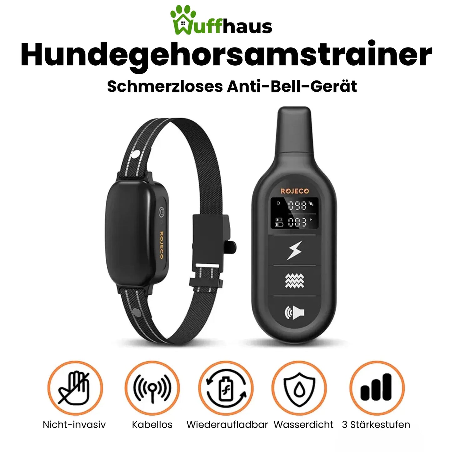 Trainingshalsband | Elektrisches Hundetrainingshalsband mit wasserdichter Fernbedienung